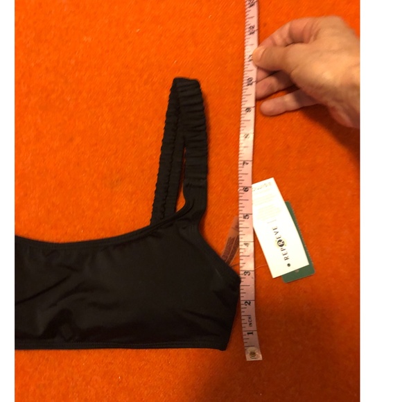 Black minimalist swimsuit bikini top bralette NWT - Picture 7 of 8